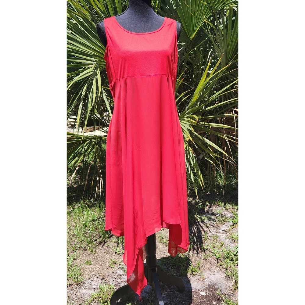 Sheer‎ Dress festival VAMP Fairy Sleeveless Coverup Medium Large Ethereal RED